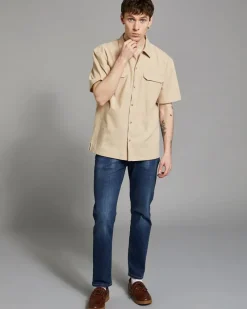 Outlet Dunnes Stores Paul Galvin Chest Pocket Short-Sleeved Shirt