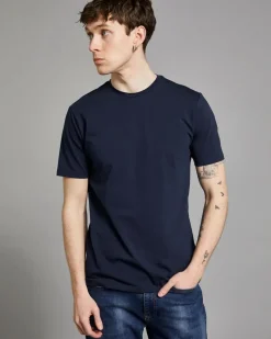 Outlet Dunnes Stores Paul Galvin Navy Stretch Fit T-Shirt