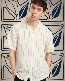 Outlet Dunnes Stores Paul Galvin Short-Sleeved Jacquard Stripe Shirt