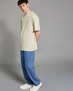 Outlet Dunnes Stores Paul Galvin Stone Heavyweight Loose Fit T-Shirt
