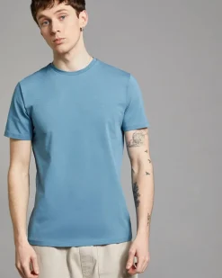 Online Dunnes Stores Paul Galvin Teal Stretch Fit T-Shirt