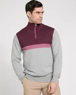 Sale Dunnes Stores Pádraig Harrington Quarter Zip Colour Block Jumper