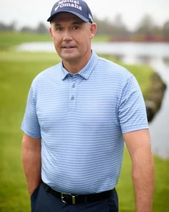 New Dunnes Stores Pádraig Harrington Textured Stripe Polo