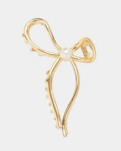 Fashion Dunnes Stores Pearl Bow Claw Clip