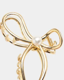 Fashion Dunnes Stores Pearl Bow Claw Clip