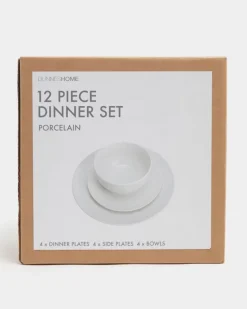 Hot Dunnes Stores 12-Piece Porcelain Dinnerware Set