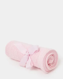 Fashion Dunnes Stores Pink Cellular Blanket