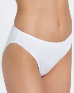 Outlet Dunnes Stores Plain Cotton Rich High Leg Briefs - Pack of 5