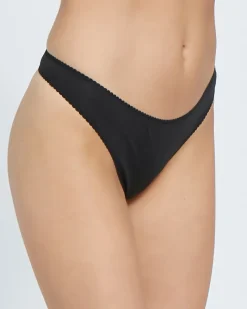 Outlet Dunnes Stores Plain Cotton Rich Thongs - Pack of 5