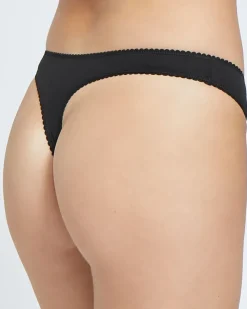 Outlet Dunnes Stores Plain Cotton Rich Thongs - Pack of 5