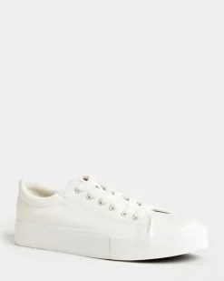 Clearance Dunnes Stores Platform Lace Up White Trainers