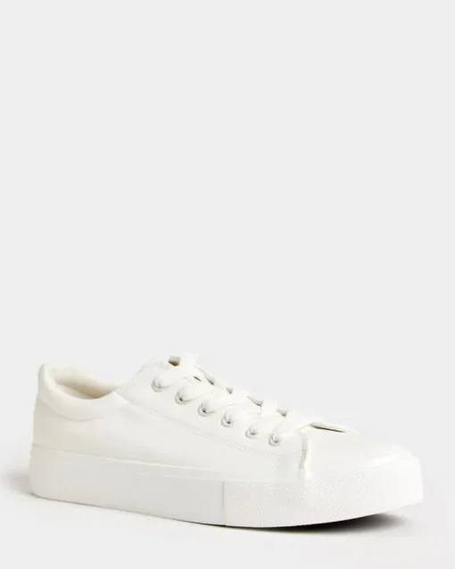 Clearance Dunnes Stores Platform Lace Up White Trainers