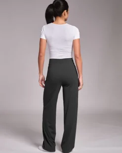 Online Dunnes Stores Powercut All-Day-Wear Wide Leg Trousers Asphalt Grey