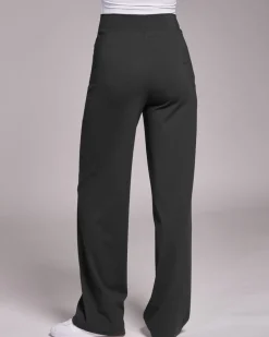 Online Dunnes Stores Powercut All-Day-Wear Wide Leg Trousers Asphalt Grey