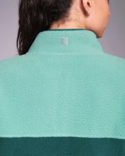 Outlet Dunnes Stores Powercut Ascend Half Snap Dusty Turquoise Fleece
