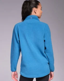 Online Dunnes Stores Powercut Ascend Quarter Zip Vintage Blue Fleece