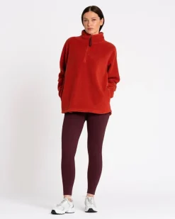 Discount Dunnes Stores Powercut Ascend Quarter Zip Fleece Cinnamon