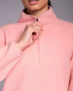 Hot Dunnes Stores Powercut Ascend Quarter Zip Rose Elegance Fleece