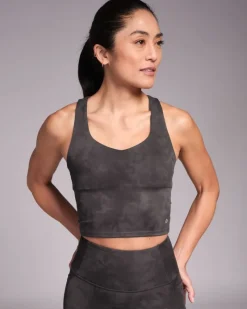 Sale Dunnes Stores Powercut Freemove Cropped Vest Top Black Marble