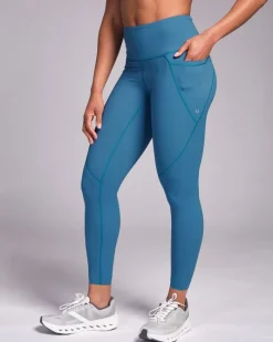 Hot Dunnes Stores Powercut Sculpt High-Waisted Leggings Vintage Blue