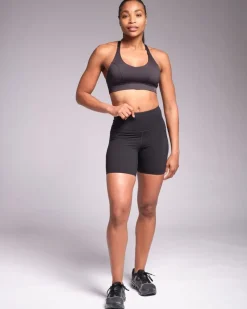 Online Dunnes Stores Powercut Sculpt High-Waisted 7" Shorts Black