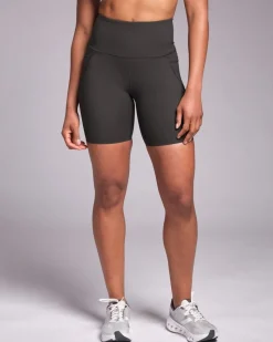New Dunnes Stores Powercut Sculpt High-Waisted 7" Shorts Asphalt Grey