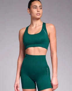 Clearance Dunnes Stores Powercut SOLID Seamless Sports Bra Jungle Green