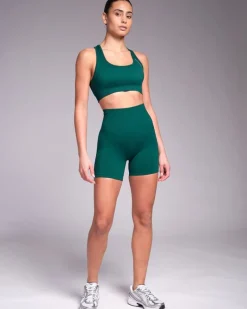 Clearance Dunnes Stores Powercut SOLID Seamless Sports Bra Jungle Green