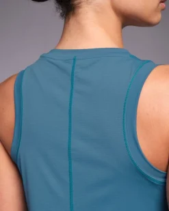 Clearance Dunnes Stores Powercut SOLID Tank Top Vintage Blue