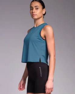 Clearance Dunnes Stores Powercut SOLID Tank Top Vintage Blue