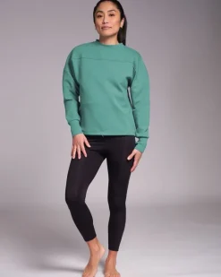 New Dunnes Stores Powercut Studio Crew Sweatshirt Dusty Turquoise