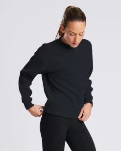 Fashion Dunnes Stores Powercut Studio Crew Sweatshirt In Black