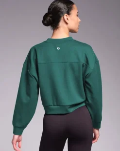 Best Dunnes Stores Powercut Studio Cropped Sweatshirt Jungle Green