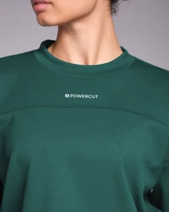 Best Dunnes Stores Powercut Studio Cropped Sweatshirt Jungle Green
