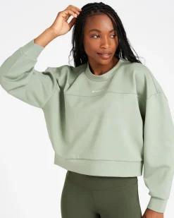Outlet Dunnes Stores Powercut Studio Cropped Sweatshirt In Lilypad