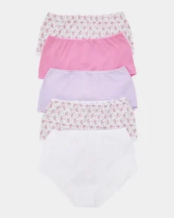 Outlet Dunnes Stores Print Cotton Rich Full Brief - Pack Of 5