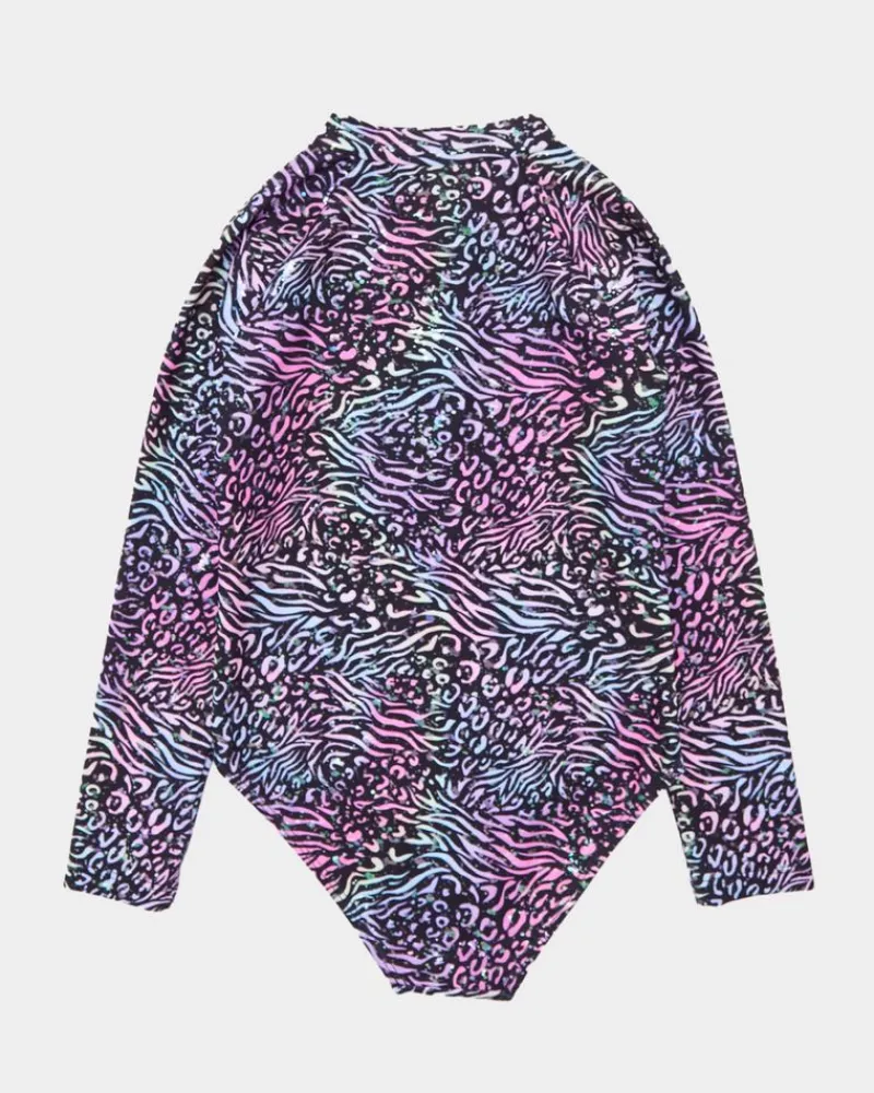 Discount Dunnes Stores Printed Long Sleeve Swimsuit (3-14 Years)