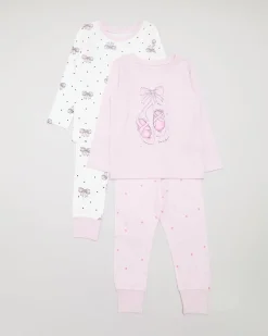 Fashion Dunnes Stores Printed Long-Sleeved Pyjamas - Pack Of 2 (6 Months-4 Years)