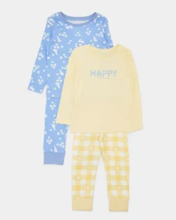 Online Dunnes Stores Printed Long-Sleeved Pyjamas - Pack Of 2 (6 Months-4 Years)