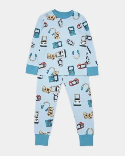 New Dunnes Stores Printed Waffle Pyjama Set (2-14 Years)