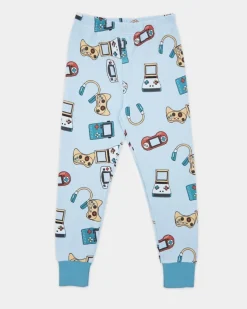 New Dunnes Stores Printed Waffle Pyjama Set (2-14 Years)