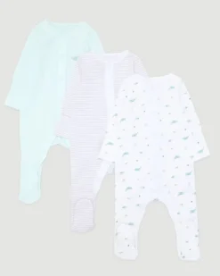 Online Dunnes Stores Pure Cotton Sleepsuits - Pack Of 3 (Newborn-23 Months)