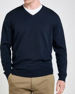 Hot Dunnes Stores Regular Fit Cotton V-Neck Jumper
