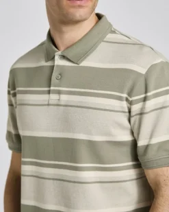 New Dunnes Stores Regular Fit Jacquard Stripe Polo