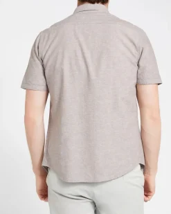 Outlet Dunnes Stores Regular Fit Linen Blend Short Sleeve Shirt