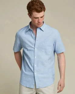 New Dunnes Stores Regular Fit Linen Blend Short Sleeve Shirt