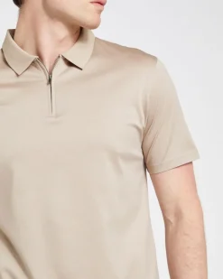 Hot Dunnes Stores Regular Fit Mercerised Zip Placket Polo