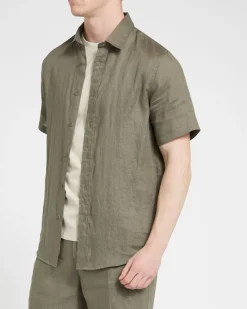 Online Dunnes Stores Regular Fit Pure Linen Short-Sleeved Shirt