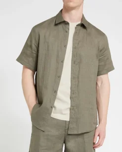 Online Dunnes Stores Regular Fit Pure Linen Short-Sleeved Shirt