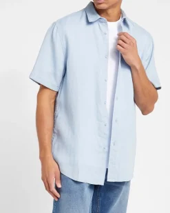 Discount Dunnes Stores Regular Fit Pure Linen Short-Sleeved Shirt